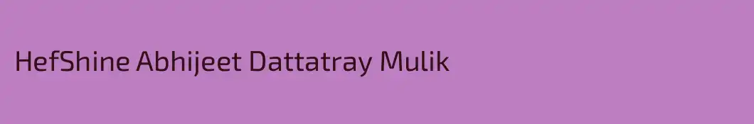 HefShine Abhijeet Dattatray Mulik